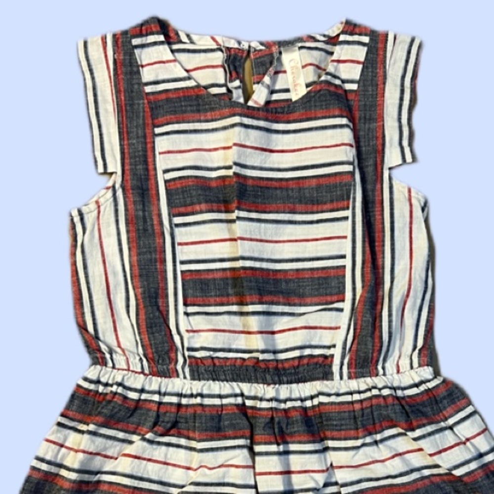 Cherokee dress with red and blue stripes L
